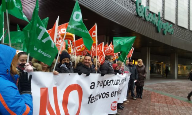 Los sindicatos convocan una «andada» contra la apertura de festivos y domingos del comercio en Aragón